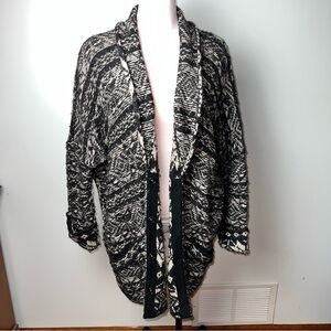 Free People Black and White Cardigan